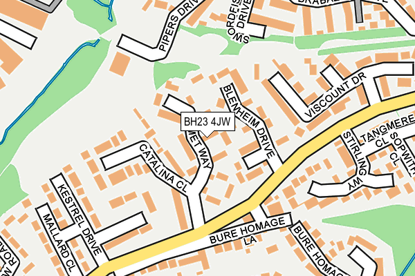 BH23 4JW map - OS OpenMap – Local (Ordnance Survey)
