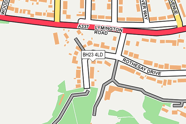 BH23 4LD map - OS OpenMap – Local (Ordnance Survey)