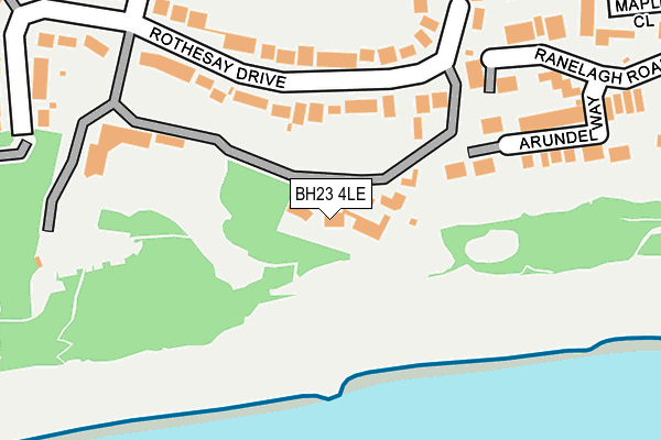 BH23 4LE map - OS OpenMap – Local (Ordnance Survey)