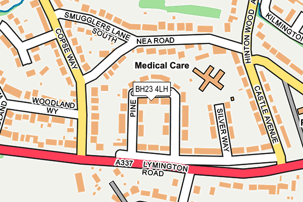 BH23 4LH map - OS OpenMap – Local (Ordnance Survey)