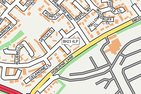 BH23 4LP map - OS OpenMap – Local (Ordnance Survey)