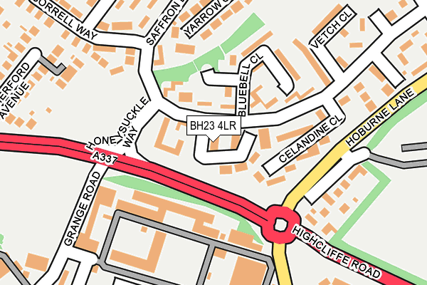 BH23 4LR map - OS OpenMap – Local (Ordnance Survey)
