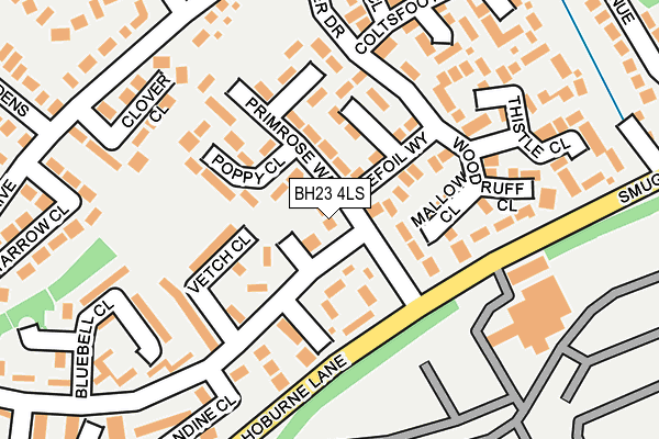 BH23 4LS map - OS OpenMap – Local (Ordnance Survey)