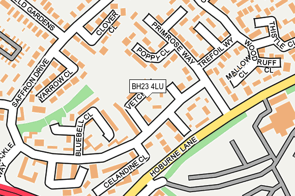 BH23 4LU map - OS OpenMap – Local (Ordnance Survey)