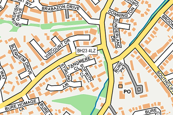BH23 4LZ map - OS OpenMap – Local (Ordnance Survey)