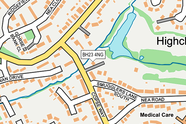 BH23 4NG map - OS OpenMap – Local (Ordnance Survey)