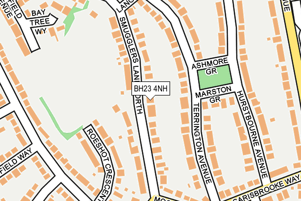 BH23 4NH map - OS OpenMap – Local (Ordnance Survey)