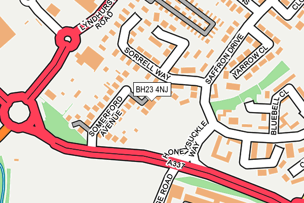 BH23 4NJ map - OS OpenMap – Local (Ordnance Survey)