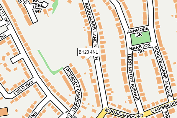 BH23 4NL map - OS OpenMap – Local (Ordnance Survey)