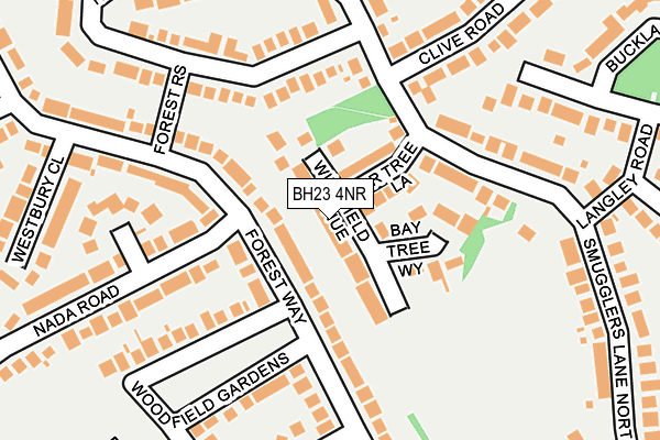 BH23 4NR map - OS OpenMap – Local (Ordnance Survey)