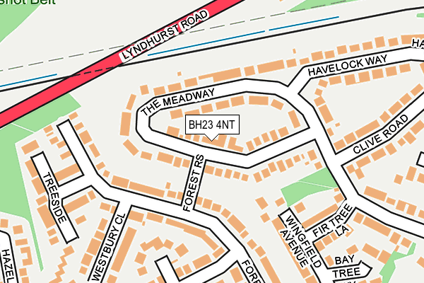 BH23 4NT map - OS OpenMap – Local (Ordnance Survey)