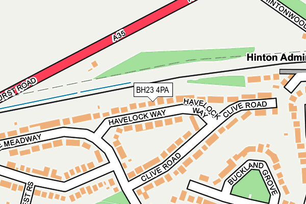 BH23 4PA map - OS OpenMap – Local (Ordnance Survey)