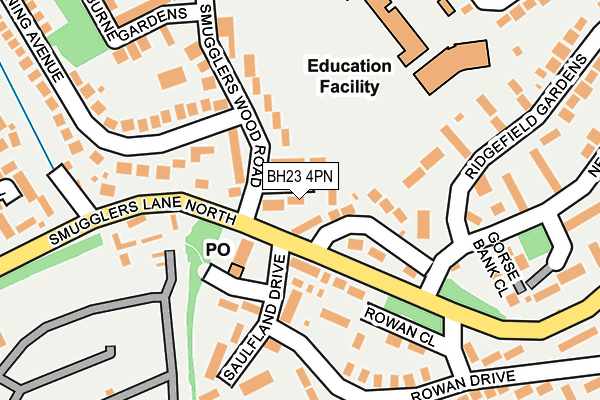 BH23 4PN map - OS OpenMap – Local (Ordnance Survey)