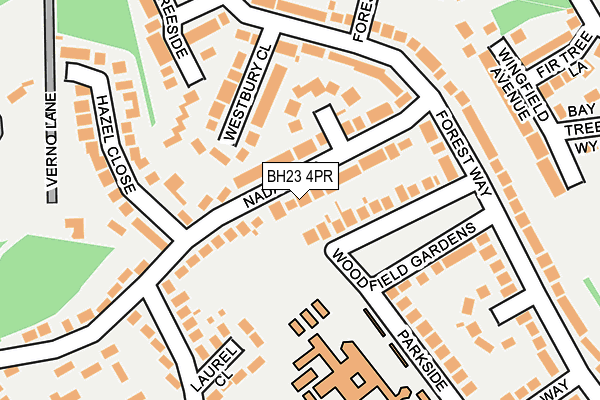 BH23 4PR map - OS OpenMap – Local (Ordnance Survey)
