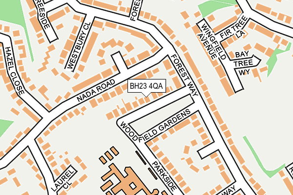 BH23 4QA map - OS OpenMap – Local (Ordnance Survey)