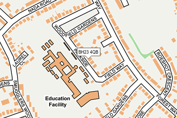 BH23 4QB map - OS OpenMap – Local (Ordnance Survey)