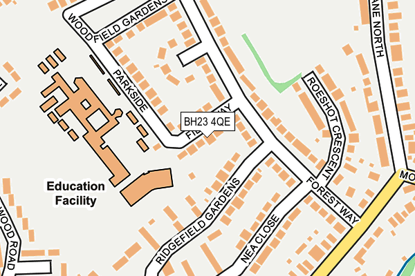 BH23 4QE map - OS OpenMap – Local (Ordnance Survey)
