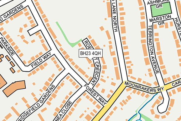BH23 4QH map - OS OpenMap – Local (Ordnance Survey)