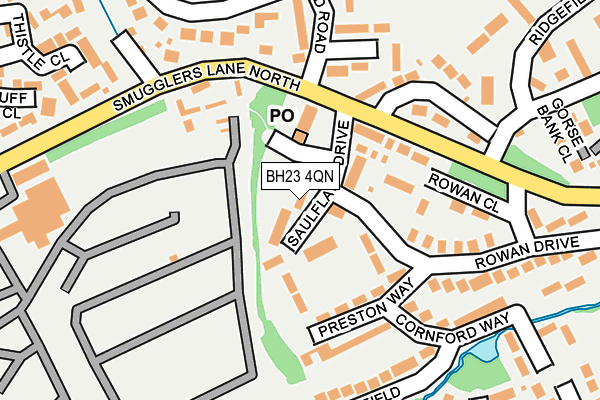 BH23 4QN map - OS OpenMap – Local (Ordnance Survey)
