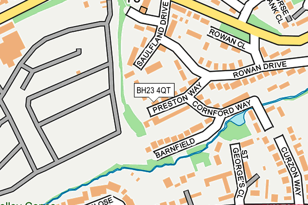 BH23 4QT map - OS OpenMap – Local (Ordnance Survey)