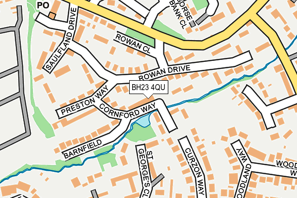 BH23 4QU map - OS OpenMap – Local (Ordnance Survey)