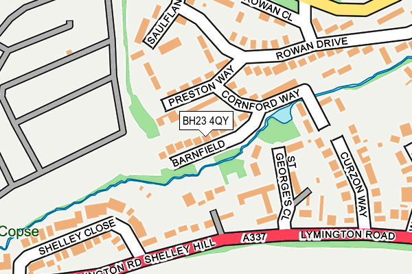 BH23 4QY map - OS OpenMap – Local (Ordnance Survey)