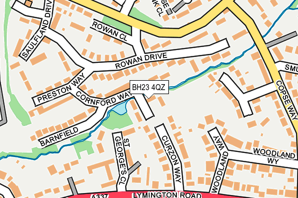 BH23 4QZ map - OS OpenMap – Local (Ordnance Survey)