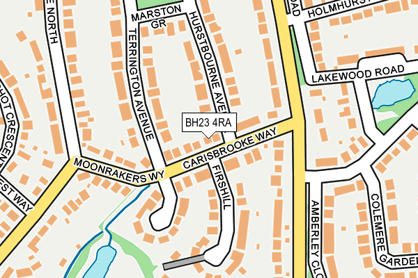 BH23 4RA map - OS OpenMap – Local (Ordnance Survey)