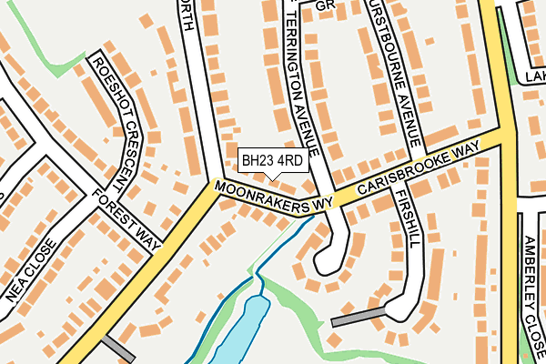 BH23 4RD map - OS OpenMap – Local (Ordnance Survey)