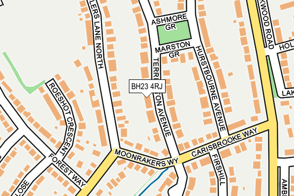 BH23 4RJ map - OS OpenMap – Local (Ordnance Survey)