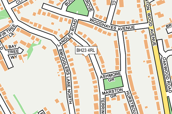 BH23 4RL map - OS OpenMap – Local (Ordnance Survey)