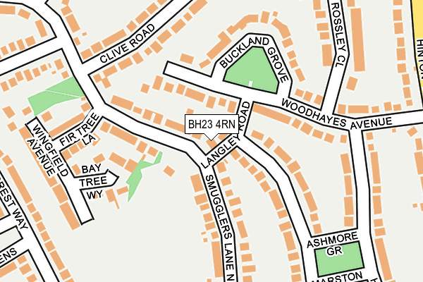BH23 4RN map - OS OpenMap – Local (Ordnance Survey)