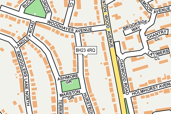 BH23 4RQ map - OS OpenMap – Local (Ordnance Survey)