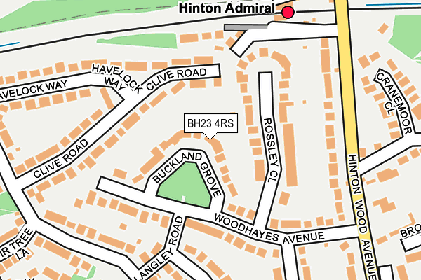 BH23 4RS map - OS OpenMap – Local (Ordnance Survey)