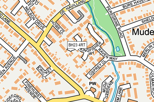 BH23 4RT map - OS OpenMap – Local (Ordnance Survey)