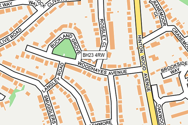 BH23 4RW map - OS OpenMap – Local (Ordnance Survey)