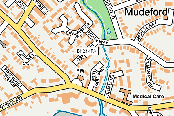BH23 4RX map - OS OpenMap – Local (Ordnance Survey)