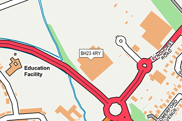 BH23 4RY map - OS OpenMap – Local (Ordnance Survey)