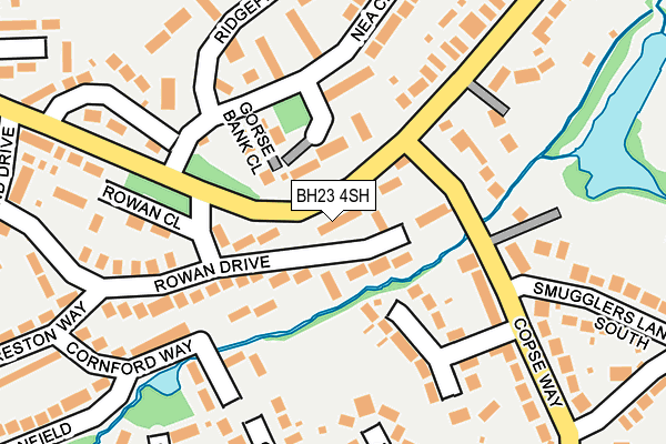 BH23 4SH map - OS OpenMap – Local (Ordnance Survey)