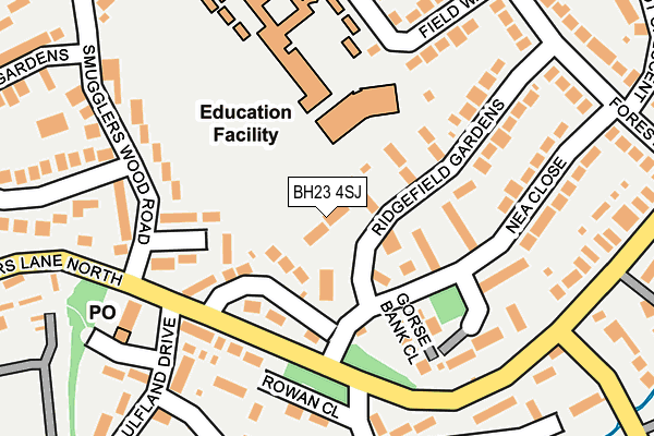 BH23 4SJ map - OS OpenMap – Local (Ordnance Survey)