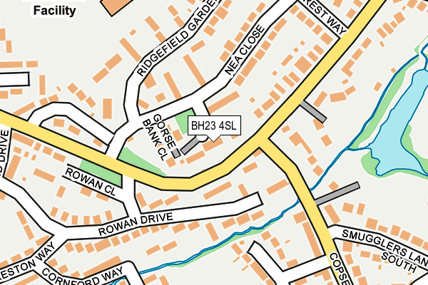 BH23 4SL map - OS OpenMap – Local (Ordnance Survey)