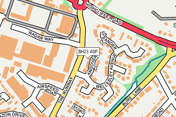 BH23 4SP map - OS OpenMap – Local (Ordnance Survey)
