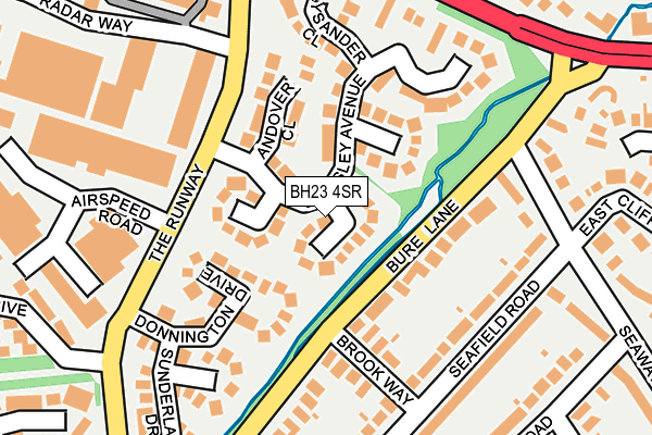 BH23 4SR map - OS OpenMap – Local (Ordnance Survey)