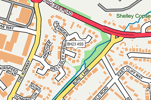 BH23 4SS map - OS OpenMap – Local (Ordnance Survey)
