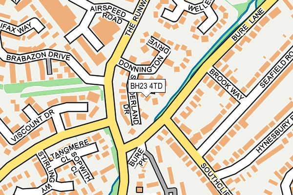 BH23 4TD map - OS OpenMap – Local (Ordnance Survey)