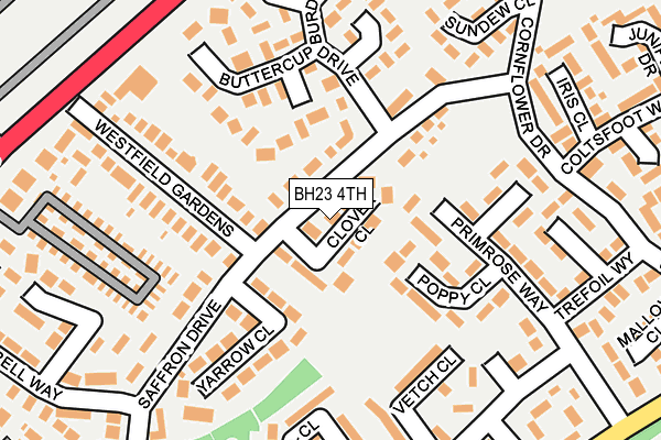 BH23 4TH map - OS OpenMap – Local (Ordnance Survey)