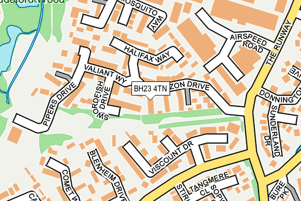 BH23 4TN map - OS OpenMap – Local (Ordnance Survey)