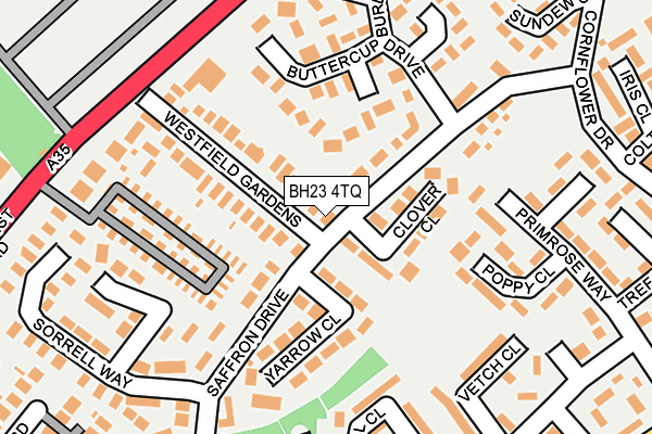 BH23 4TQ map - OS OpenMap – Local (Ordnance Survey)