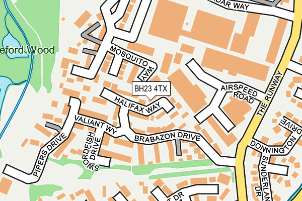 BH23 4TX map - OS OpenMap – Local (Ordnance Survey)