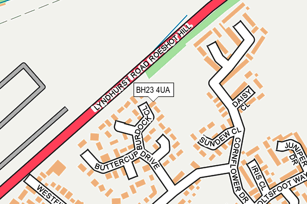 BH23 4UA map - OS OpenMap – Local (Ordnance Survey)
